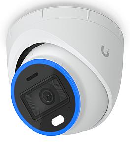 Ubiquiti AI Turret 4K IP camera mounted on outdoor wall