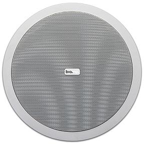 Biamp CM1008 white 8-inch two-way built-in loudspeaker with aluminum grill