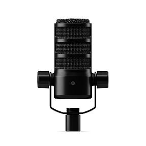 RODE PodMic USB studio microphone front view in black finish