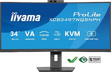 iiyama ProLite 34’’ 3440 x 1440 pixels UltraWide Quad HD LED Monitor Black