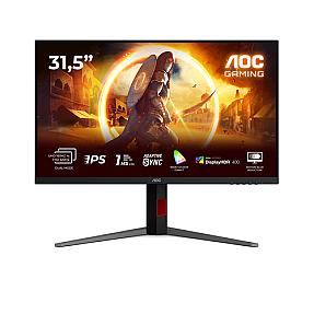 AOC G4 U32G4U 31.5-inch 4K Ultra HD gaming monitor with 3840 x 2160 resolution in black and red