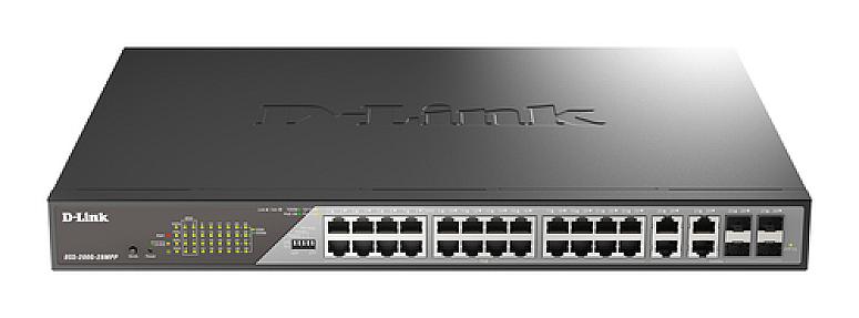 D-Link 28-Port Gigabit Ethernet PoE++ Managed Switch with 90W power delivery for devices