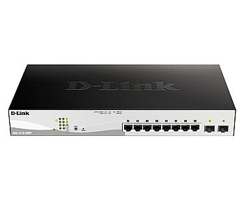 D-Link DGS-1210-10MP/E Gigabit PoE Managed Switch with 8 PoE plus ports and SFP uplinks