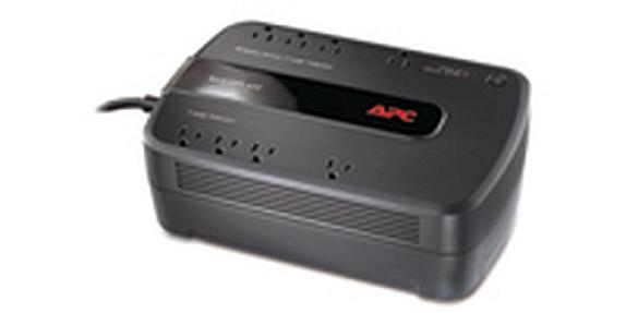 Rear panel of APC Back UPS 650VA showing USB and RJ45 ports