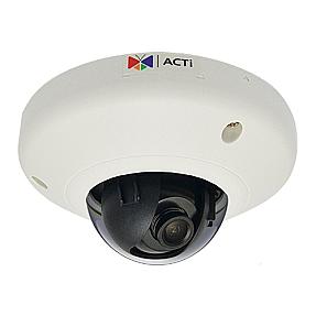 ACTi E93 indoor wired dome IP security camera, 5MP, wide-angle 126.9°, PoE, IK08 vandal-proof, white