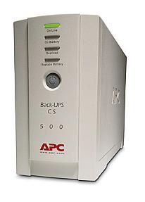 APC Back-UPS 500VA tower UPS with 4 IEC C13 outlets beige design